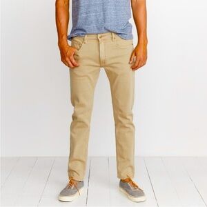 Marine Layer 5 Pocket Slim Fit Pant in Khaki | Size 32x32